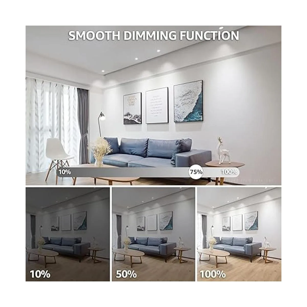 TORCHSTAR Paquete de 12 bombillas LED MR16 regulables_3