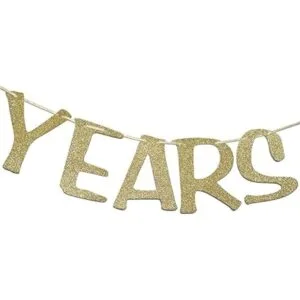 Cartel de 12 años de amor con purpurina dorada para_2