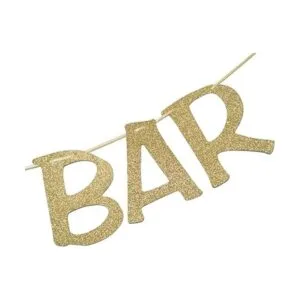 Mimosa Letrero de barra con purpurina dorada para_3