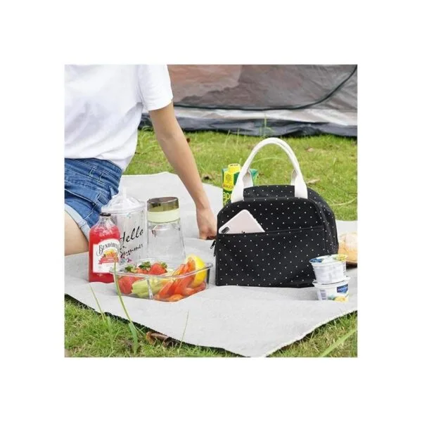 Lonchera portátil resistente de lona bolsa de almuerzo_5