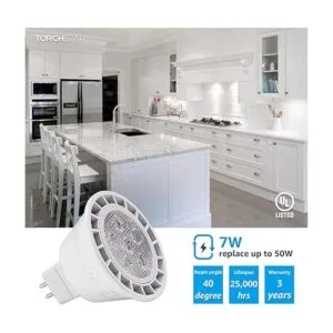 TORCHSTAR Paquete de 12 bombillas LED MR16 regulables_4