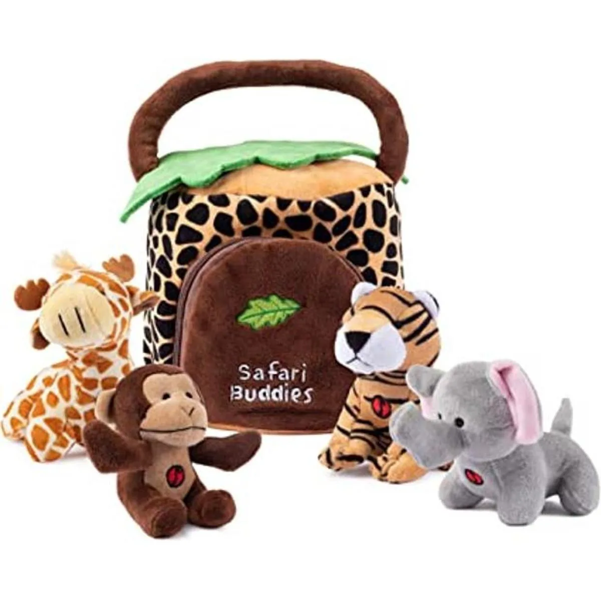 Juego de juguetes de animales de la selva de peluche_1