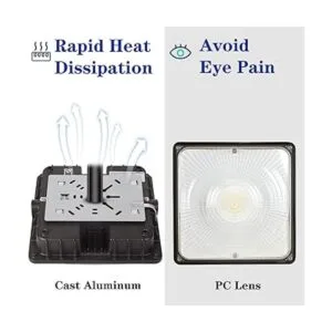 Cinoton Luz LED de toldo de 40 W 5600 lúmenes reemplazo_3