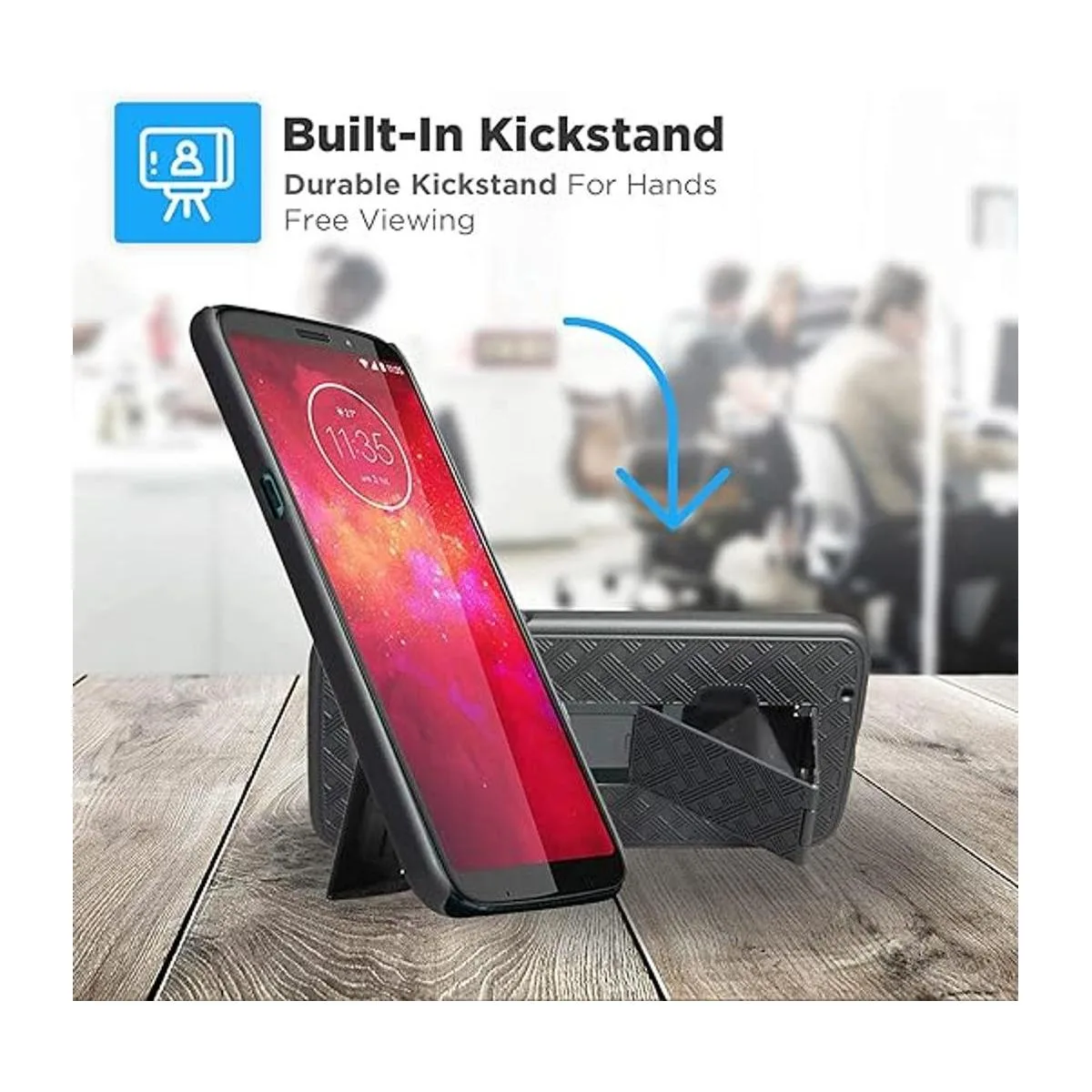 Rome Tech Funda con clip para cinturón para Moto Z3 Z3_5