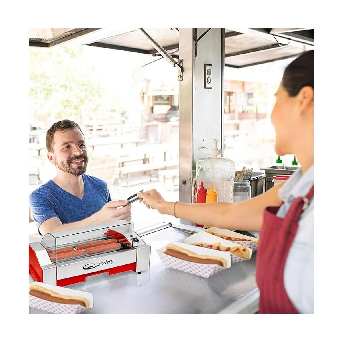 The Candery Hot Dog Roller Máquina de cocina para_5
