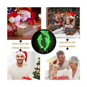 Dinosaur 3d luz nocturna lámpara de proyección LED lámpara_6