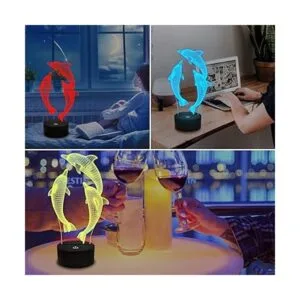 Dinosaur 3d luz nocturna lámpara de proyección LED lámpara_4