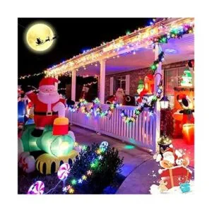 JMEXSUSS Paquete de 2 luces solares de Navidad cada una_4