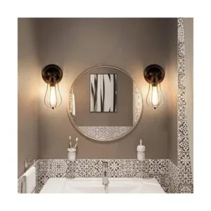 LULING Aplique de pared industrial con iluminación vintage_4