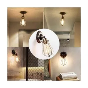 LULING Aplique de pared industrial con iluminación vintage_2
