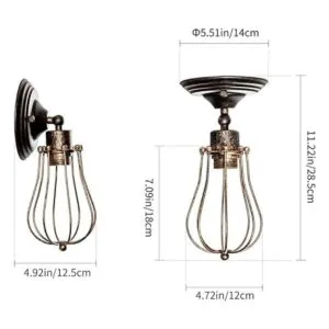 LULING Aplique de pared industrial con iluminación vintage_3