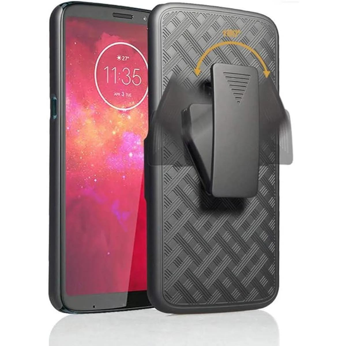 Rome Tech Funda con clip para cinturón para Moto Z3 Z3_1