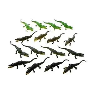 SENSORY4U Juguetes de cocodrilo 16 piezas de figura de_6