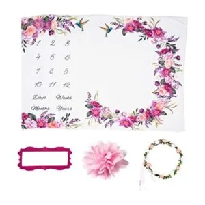 Bliss n Baby Manta Milestone para bebé niña manta_1