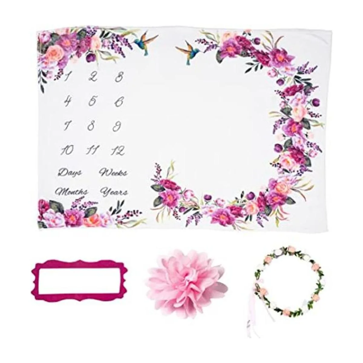 Bliss n Baby Manta Milestone para bebé niña manta_1