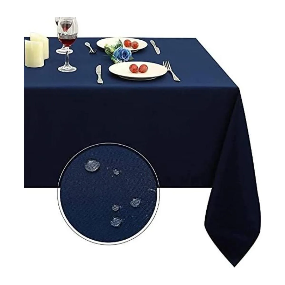 Obstal Mantel rectangular de microfibra a prueba de_1