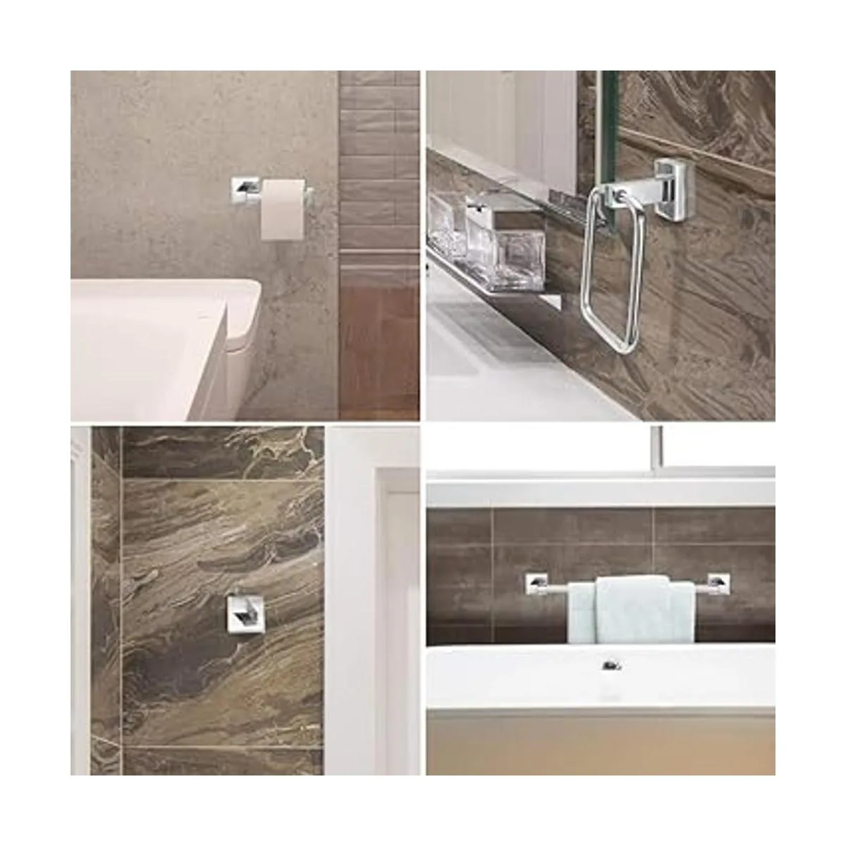 Finn Kit de accesorios de baño de 4 piezas latón mate_4