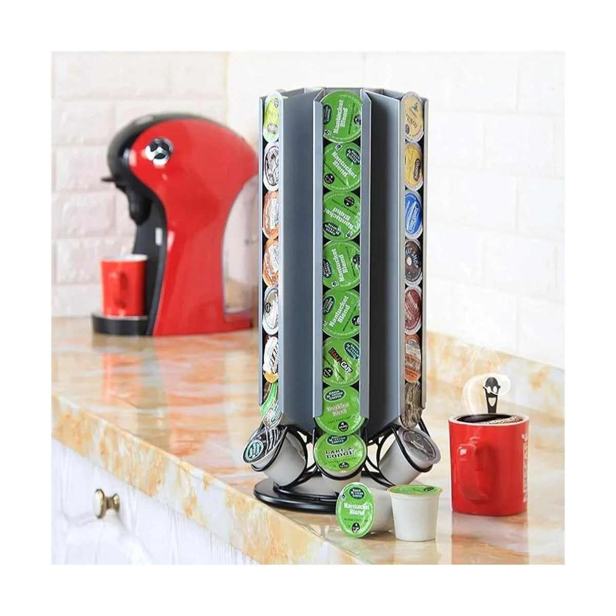 Flagship K Cup Carrusel Rack K Pods Almacenamiento para_4