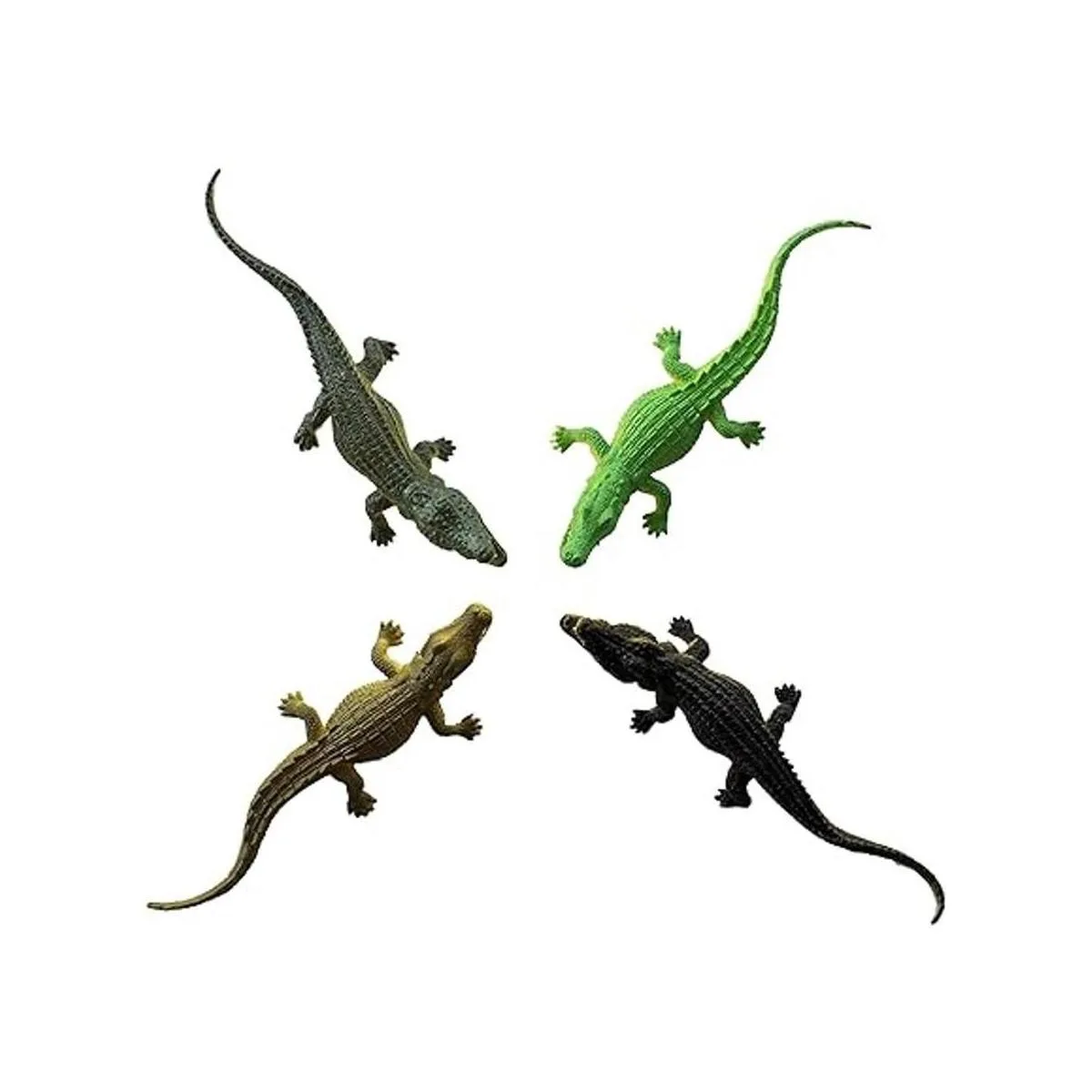 SENSORY4U Juguetes de cocodrilo 16 piezas de figura de_4