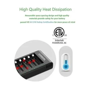Powerowl Cargador de baterías AA AAA carga USB de alta_4