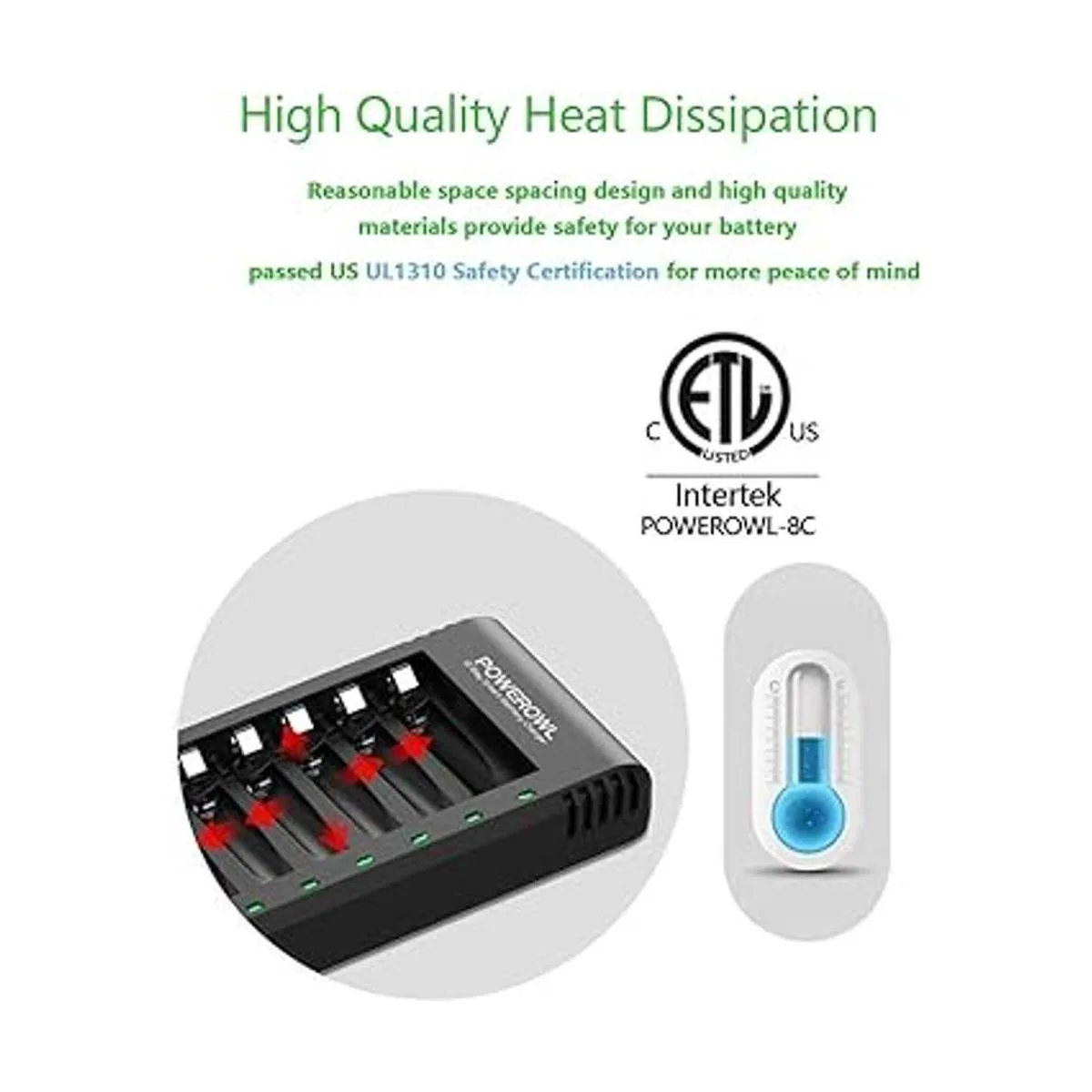 Powerowl Cargador de baterías AA AAA carga USB de alta_4