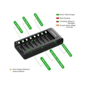 Powerowl Cargador de baterías AA AAA carga USB de alta_6