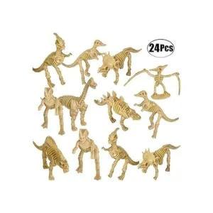 Bedwina Esqueleto fósil de dinosaurio 24 piezas figuras_3