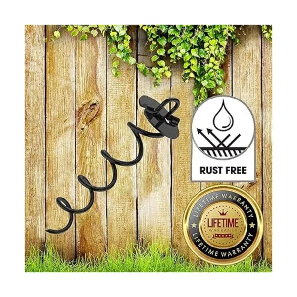Eurmax 4Pc Pack Spiral Stakes Heavy Duty Anchor Kit Ice_4