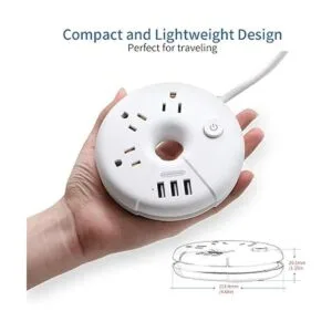 NTONPOWER Regleta de alimentación de viaje con puertos_3