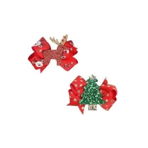 5 pinzas de cocodrilo de lentejuelas de Navidad para niñas_2