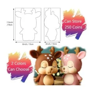 HW Lindo banco de dinero de ciervos rosa irrompible_3