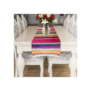 Fowecelt Camino de mesa de sarape mexicano de 14 x 80_6