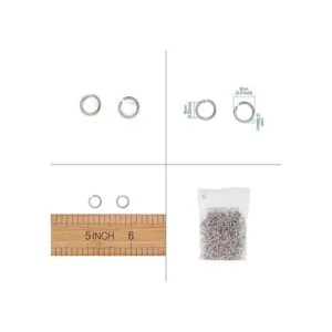 Craftdady 1000 anillos de acero inoxidable abiertos de_3