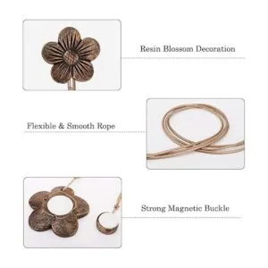 Lewondr Sujetador magnético clásico de cortinas 1 par de_3