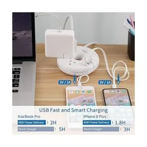 NTONPOWER Regleta de alimentación de viaje con puertos_5