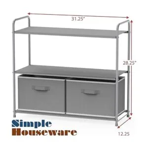 Simple Houseware Armario de almacenamiento de 3 niveles_2