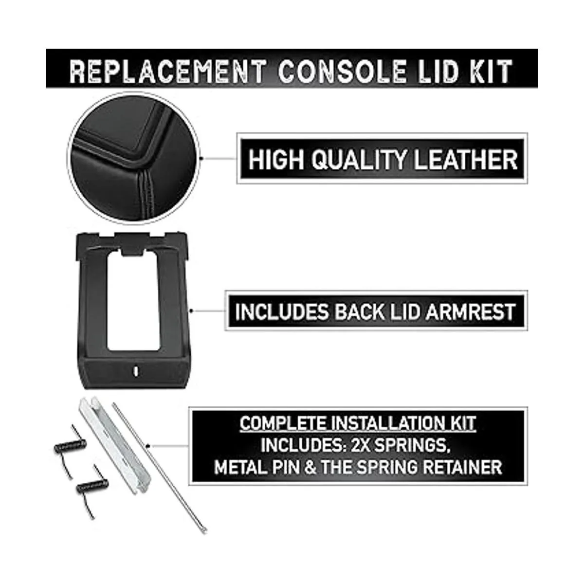 EcoAuto Kit de repuesto para tapa de consola central para_6