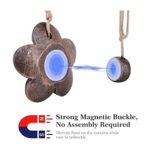 Lewondr Sujetador magnético clásico de cortinas 1 par de_5