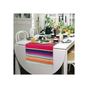 Fowecelt Camino de mesa de sarape mexicano de 14 x 80_5