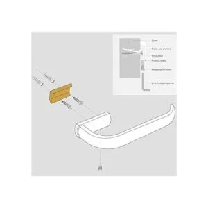 Flybath Soporte para papel higiénico latón envejecido_6