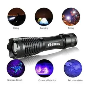 Paquete de 2 linterna UV Blacklight COSOOS 2 en 1_3