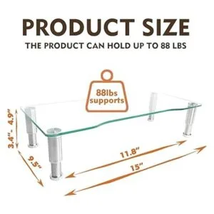 Paquete de 2 elevadores para monitor de computadora con_3