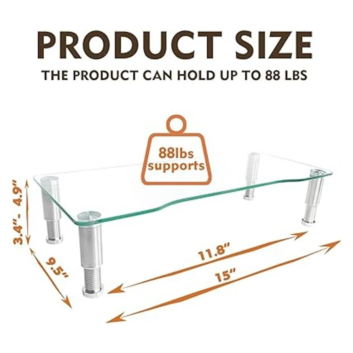 Paquete de 2 elevadores para monitor de computadora con_3