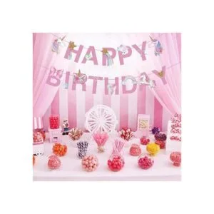 Pancarta de unicornio con diseño de feliz_4