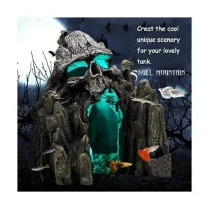 EHC Adorno de acuario de cráneo de montaña para decoración_3