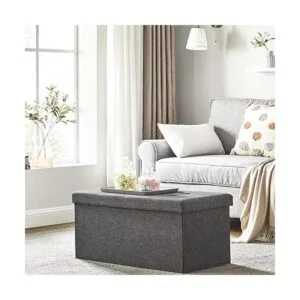 SONGMICS Banco otomano de almacenamiento baúl con tapa_2