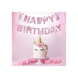 Pancarta de unicornio con diseño de feliz_6