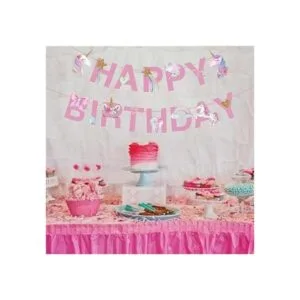 Pancarta de unicornio con diseño de feliz_3