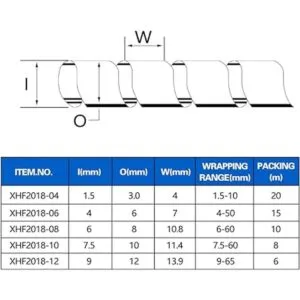 33 pies XHF 516 pulgadas Envoltura de cable en espiral_7