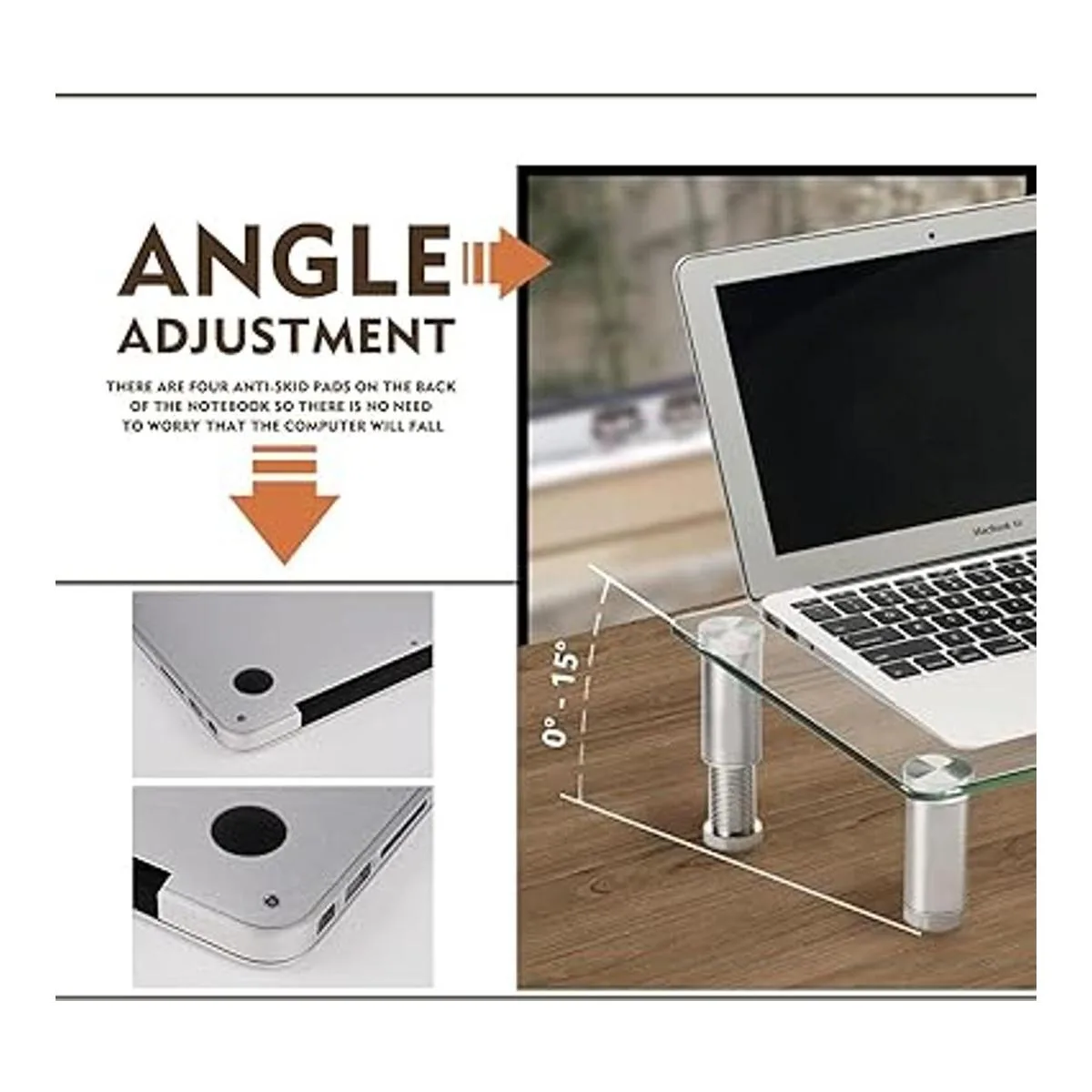 Paquete de 2 elevadores para monitor de computadora con_4